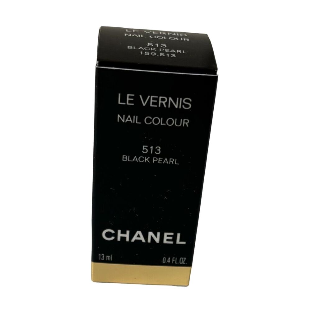 NEW Chanel Le Vernis Longwear Nail Colour 513 Black Pearl Gray Polish 0.4 Fl Oz